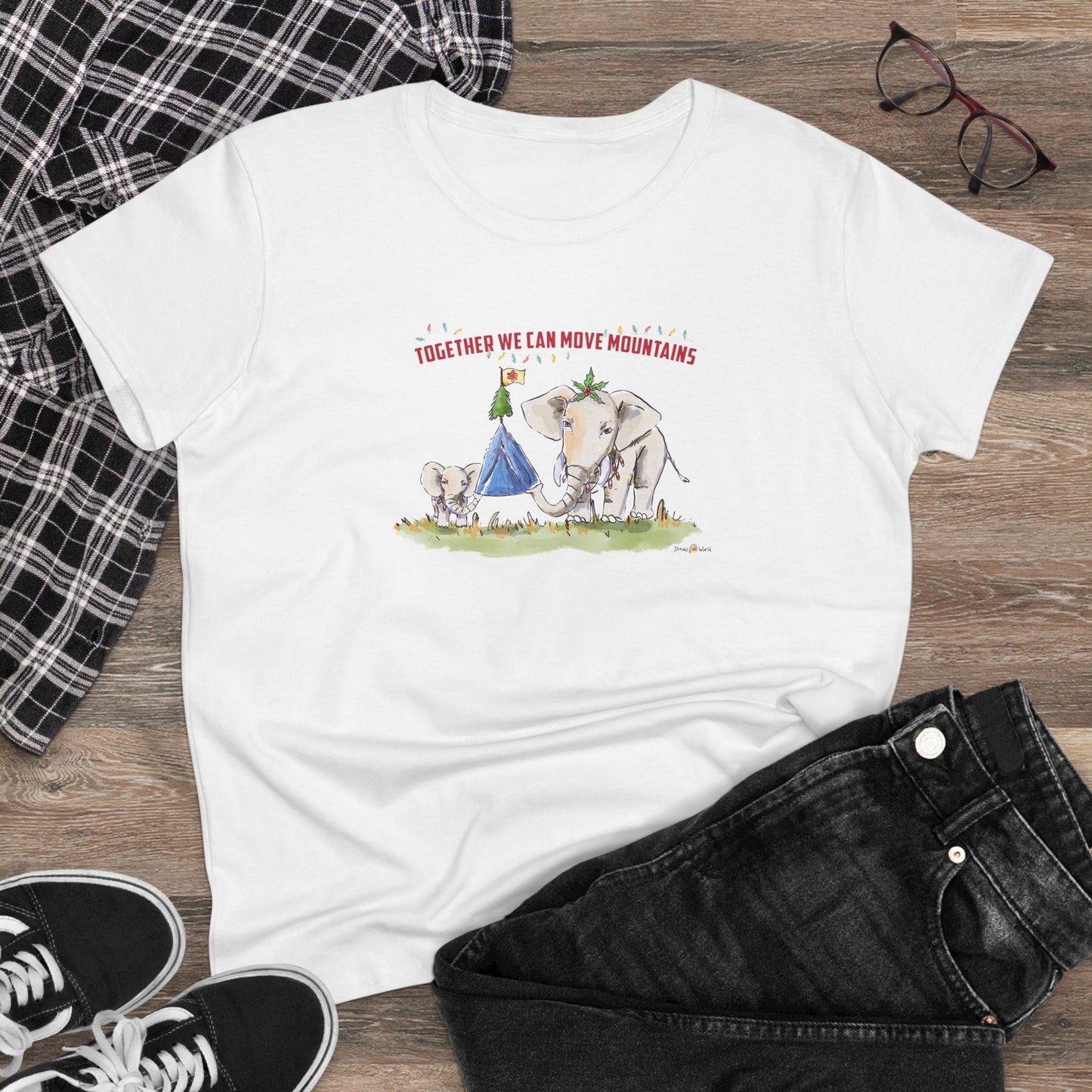 TOGETHER WE CAN MOVE MOUNTAINS - HOLIDAY WOMEN'S SHIRT