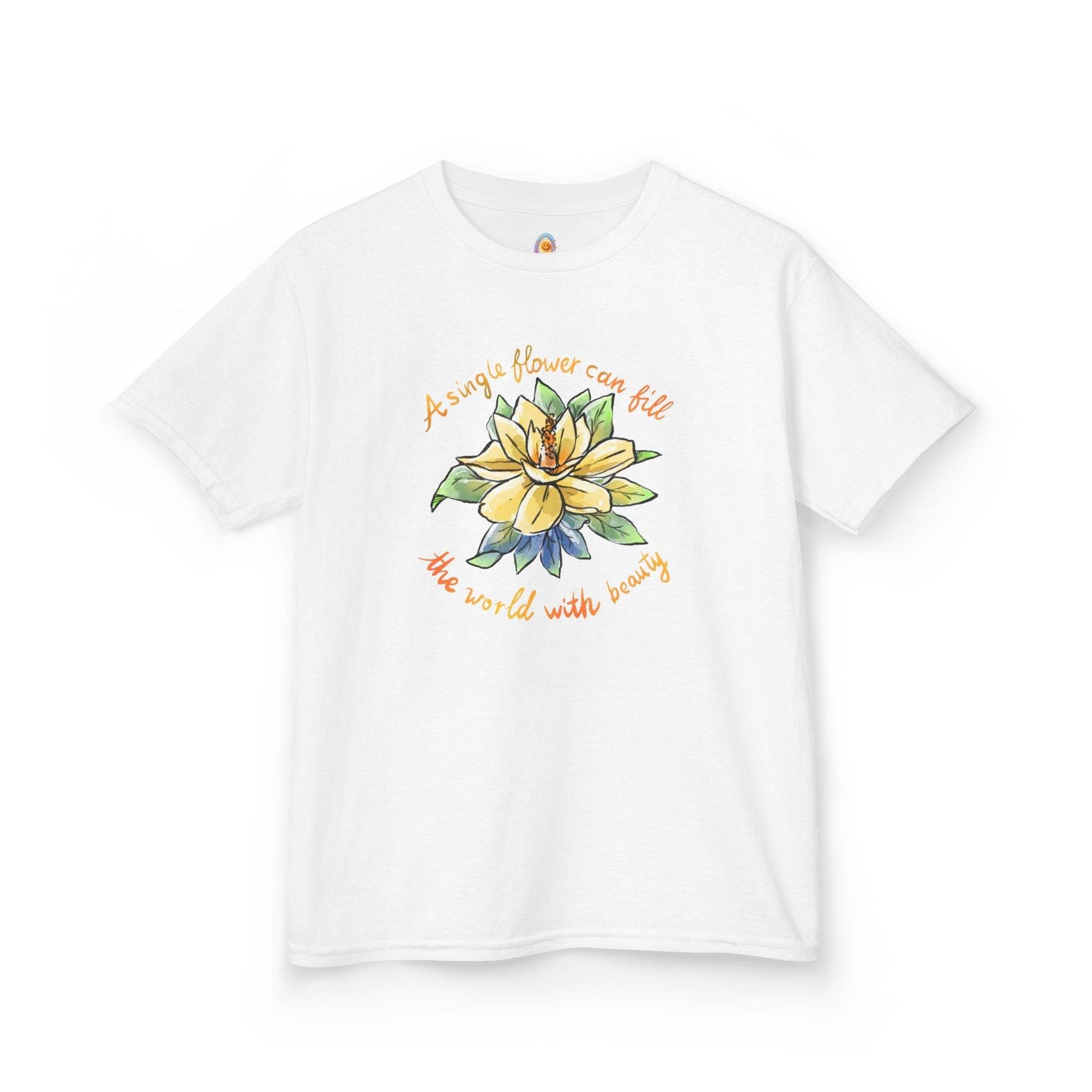 A SINGLE FLOWER CAN FILL THE WORLD WITH BEAUTY - KID'S SHIRT - Iona's World